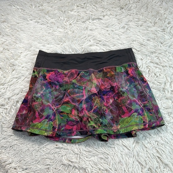 Lululemon Pace Rival Mid-Rise Skirt Vivid Floral Tone Multi - Picture 1 of 7